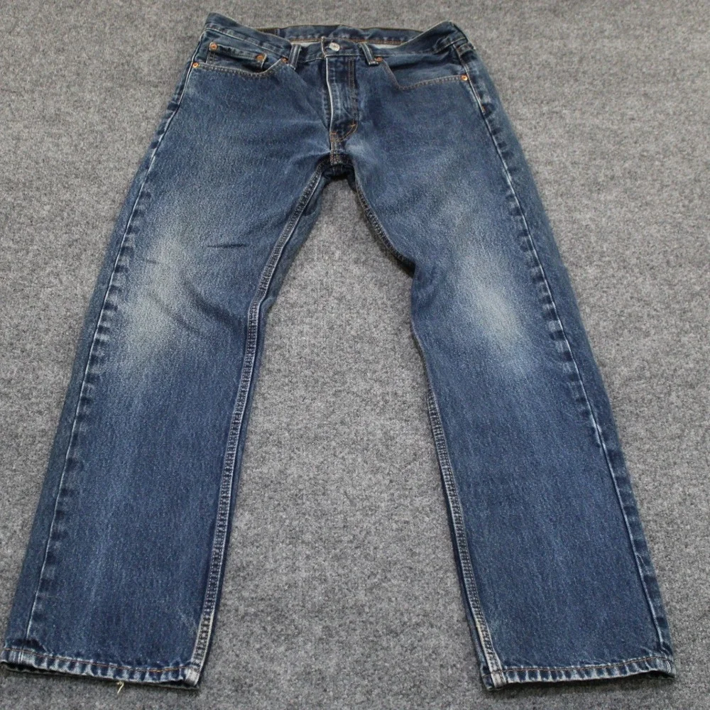 Levi's 505 Regular Fit Jeans W33 L32 Blue‎ Denim Pants